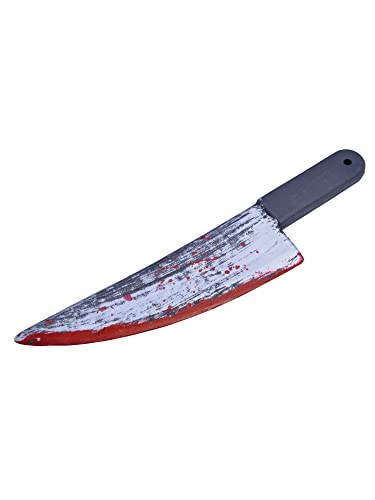 Erwachsene Halloween Kunststoff Prop Waffen Verkleidung Zubehör Gefälschte Blutige Spielzeuge Machete Slasher Messer Hackmesser Hackbeil Axt für Halloween Zombie Metzger Cosplay Requisiten (Messer von Bella Dox