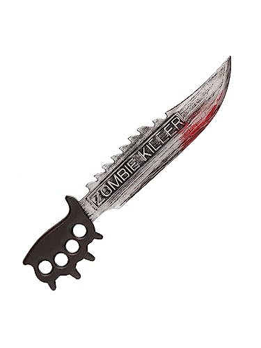 Halloween Kunststoff Prop Waffen Verkleidung Zubehör Gefälschte Blutige Spielzeuge Machete Slasher Messer Hackbeil Axt für Halloween Zombie Metzger Cosplay Requisiten (Zombie Slayer Kinife) von Bella Dox