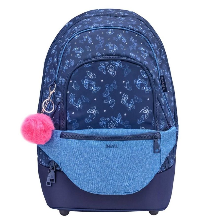 Belmil Premium Schulrucksack mit Bauchtasche SAPPHIRE von Belmil