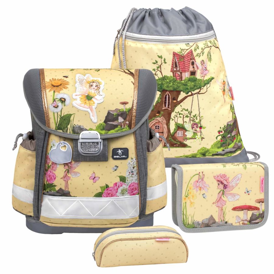 Belmil Schulranzen Set CLASSY 2023 für Mädchen mit Feen (Fairy Garden) von Belmil