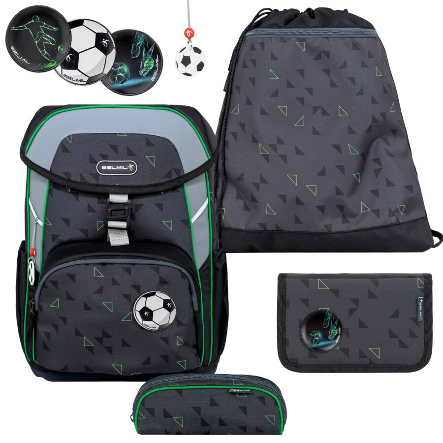 Belmil Schulranzen Set MAXI 4tlg Fußball "Striker X" Belmil Schulranzen Set MAXI 4tlg Fußball "Striker X" von Belmil