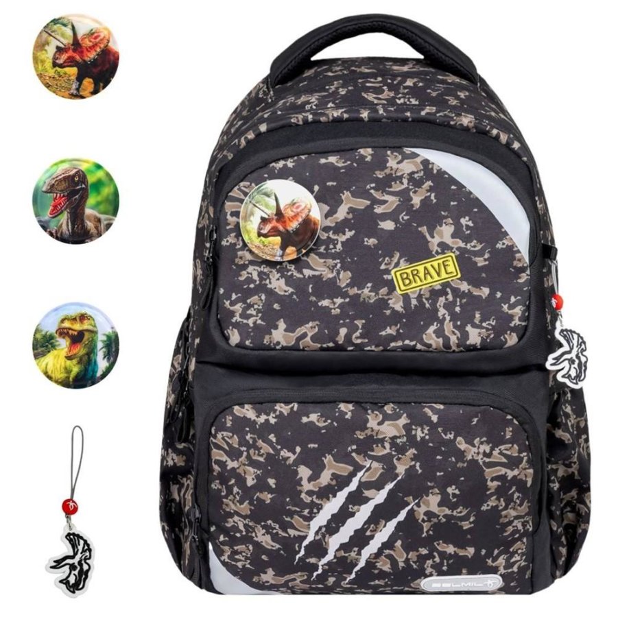 Belmil Schulrucksack MAXI PACK mit Patches "Dinosaur World" Belmil Schulrucksack MAXI PACK mit Patches "Dinosaur World" von Belmil