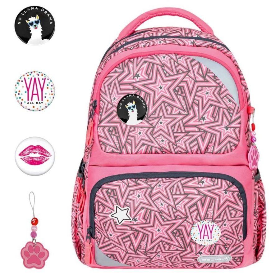 Belmil Schulrucksack MAXI PACK mit Patches "Love Stars" von Belmil