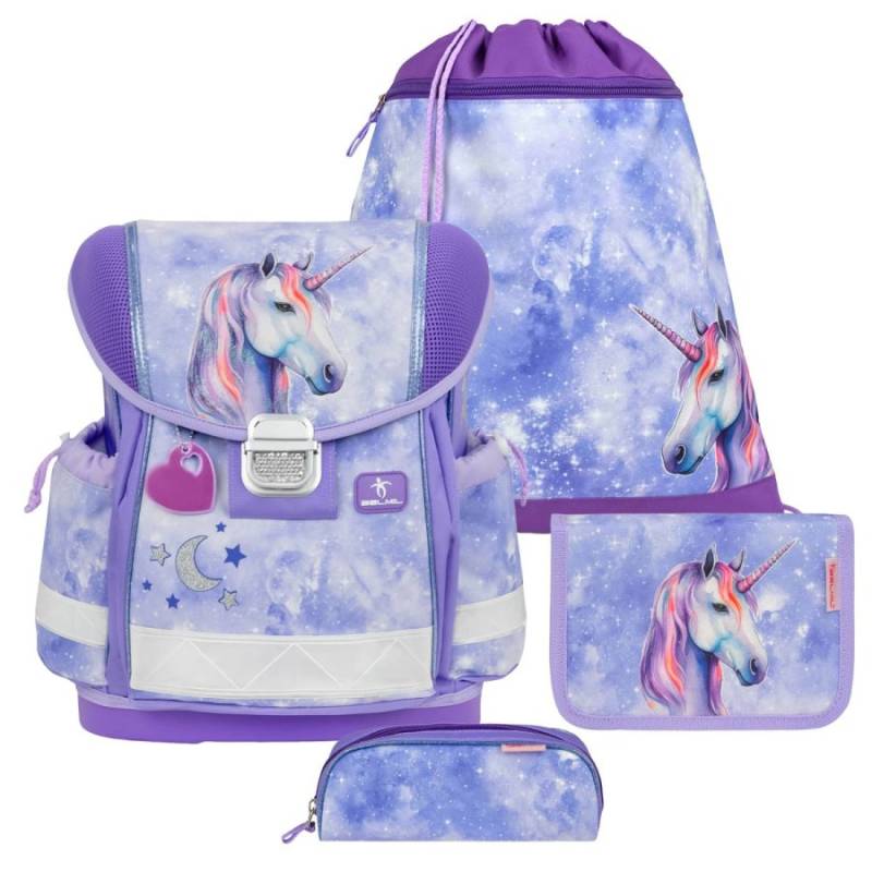 Schulranzen Set CLASSY 4tlg Einhorn "Mistyc Luna" für Mädchen BELMIL von Belmil