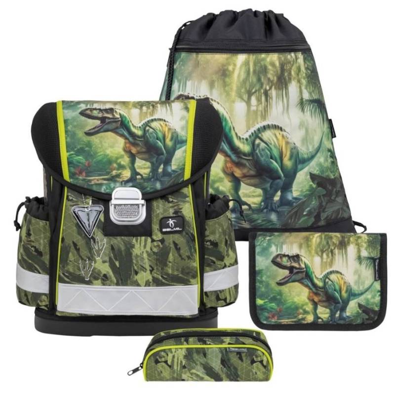 Belmil Schulranzen Set Jungen Lost World (Motiv: Dinosaurier) "Classy", ab 1.Klasse Grundschule von Belmil