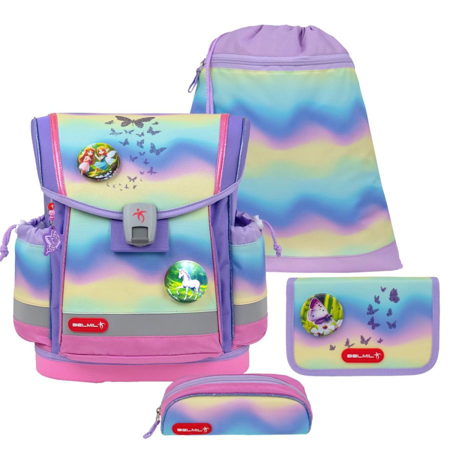 Schulranzen Set CLASSY PLUS 4tlg "Rainbow Ombre" für Mädchen BELMIL von Belmil