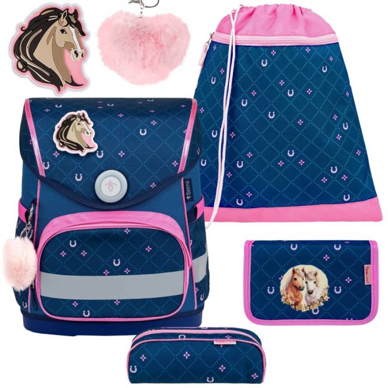 Schulranzen Set COMPACT mit PATCH 5tlg Meet your Horses von Belmil