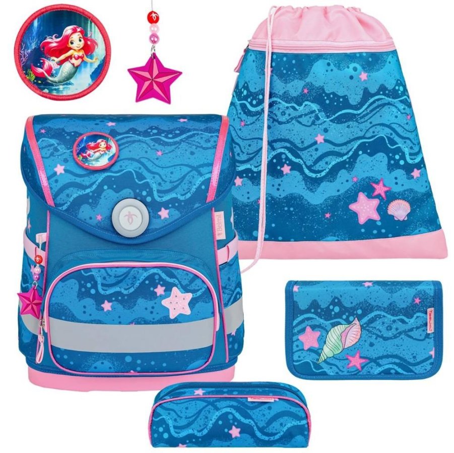 Schulranzen Set COMPACT mit PATCH 5tlg Mermaid von Belmil