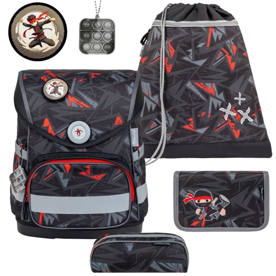 Schulranzen Set COMPACT mit PATCH 5tlg Ninja von Belmil