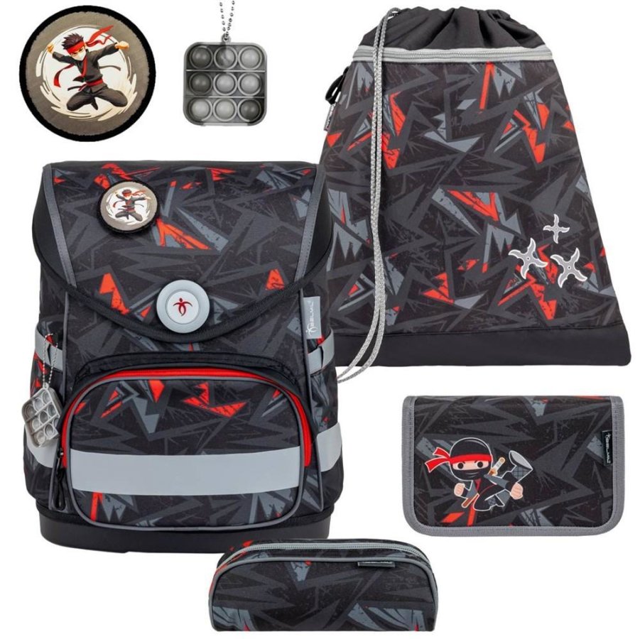 Schulranzen Set COMPACT mit PATCH 5tlg Ninja Schulranzen Set COMPACT mit PATCH 5tlg Ninja von Belmil