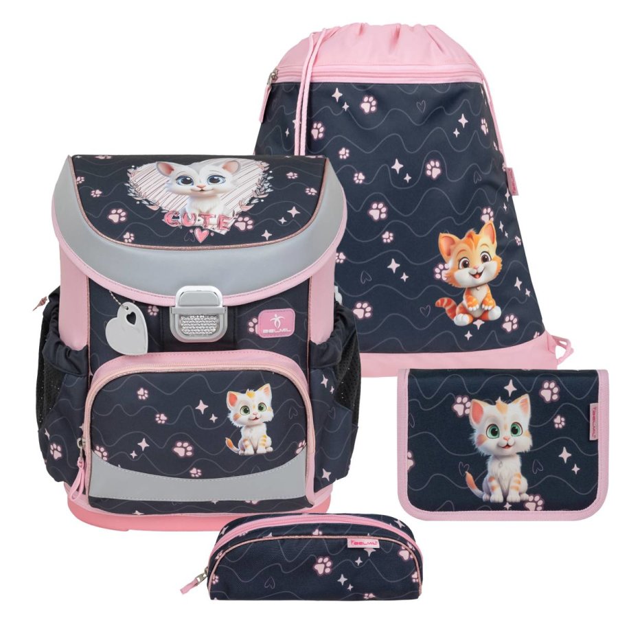 Schulranzen Set MINI FIT 4tlg. Kätzchen "Cute Kitten" für Mädchen BELMIL von Belmil