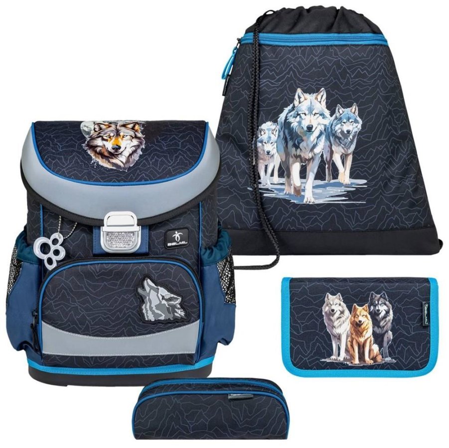 Schulranzen Set MINI FIT 4tlg. für kleinere Kinder Wolves Pack von Belmil