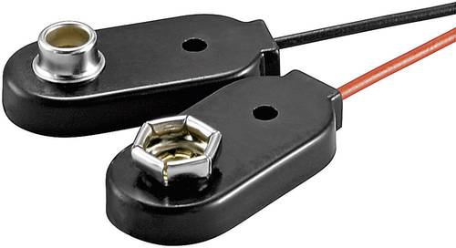 Beltrona 9V-I-Clip-G Batterieclip 1x 9V Block Druckknopfanschluss (L x B x H) 26 x 13 x 8mm von Beltrona