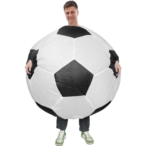 Bemvp Aufblasbares Fußball-kostüm Für Erwachsene, Fußball, Aufblasbares Kostüm, Fußball-kostüm, Outfits, Aufblasbarer Cosplay-party-anzug von Bemvp
