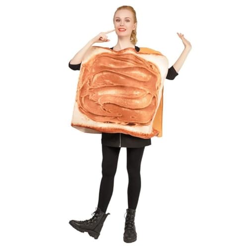 Bemvp Brot Cosplay Kostüm Jam Kostüm Erwachsene Essen Lustiges Outfit Frühstück Paare Kostüm Für Party von Bemvp