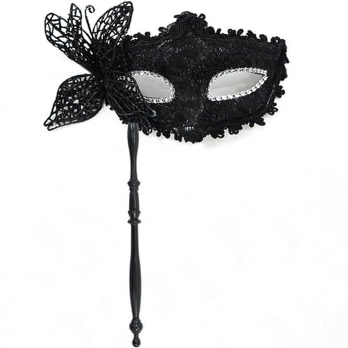 Bemvp Maskerade-maske Haltestab, Venezianische Halbgesichts-karneval-handheld-party-masken Für Halloween, Party, Abend, Abschlussball von Bemvp