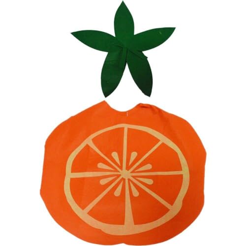 Bemvp Orangefarbenes Kostüm Für Jungen Und Mädchen, Obst- Und Essenskostüm Für Kinder, Zubehör Für Kostüme Und Requisiten Für Halloween, Karneval Und Partys von Bemvp