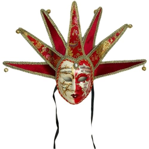 Bemvp Venezianische Maskerade-maske, Vollgesichtsnarrmaske, Karnevalskostüm, Cosplay, Anziehzubehör Für Performance-party von Bemvp