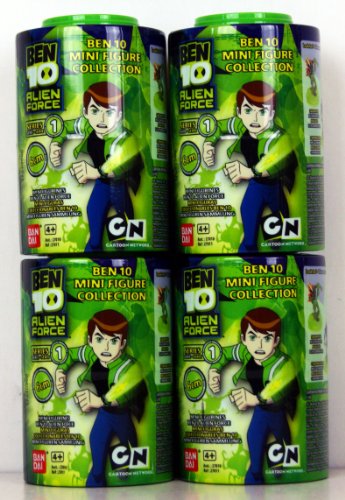 Ben 10 - Alien Force - Mini Figure - 6cm - Series 1 - 4 Figure Bundle - 27011 von Ben 10