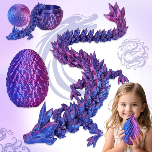 Benaton Drachenei Mit Drache, Drachen Spielzeug, Beweglicher 3D Gedruckter Drache, Mythische Dracheneier Mit Drachen Im Inneren, 3D-Gedruckter Beweglicher Überraschungsdrache Für Kinder Erwachsene Benaton Drachenei Mit Drache, Drachen Spielzeug, Beweglicher 3D Gedruckter Drache, Mythische Dracheneier Mit Drachen Im Inneren, 3D-Gedruckter Beweglicher Überraschungsdrache Für Kinder Erwachsene von Benaton