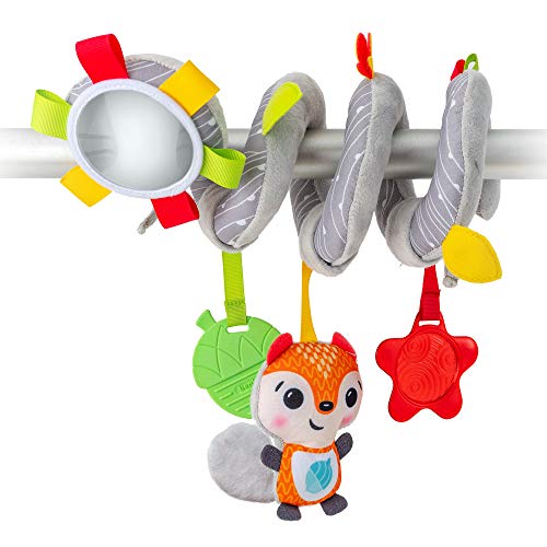 Benbat BM710 spiralspielzeug Squirrel Aktivitäts Kinderwagen Baby – Dazzel Spiral Spielzeug mit einem riesigen Spiegel – BE-ST165, grau/weiß, Moyen von Benbat