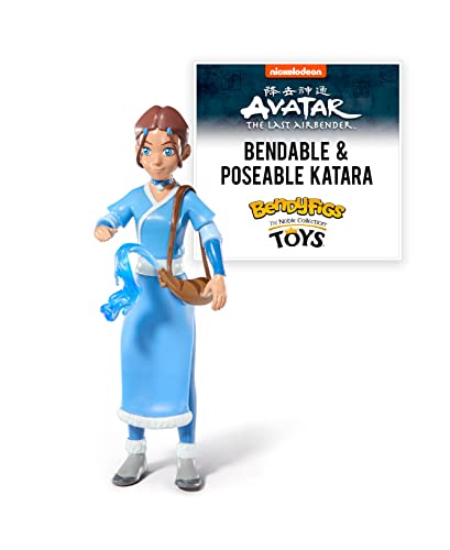 BendyFigs The Noble Collection Avatar Katara - Noble Toys 18cm Bendable Posable Collectible Doll Figure with Stand and Mini Accessory von BendyFigs