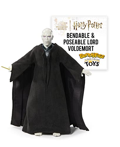 BendyFigs The Noble Collection Harry Potter - Lord Voldemort - Noble Toys 16cm Bendable Posable Collectible Doll Figure with Stand and Mini Accessory von BendyFigs