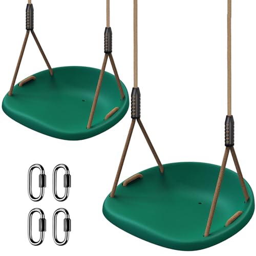BeneLabel 2er Schaukel Kinder, Indoor Outdoor Babyschaukel Hartgummi Schaukelsitz Spielplatz Gartenschaukel Breit Schaukelbrett mit Verstellbar 150-200cm Seil für Teens/Erwachsene, Grün Gewölbte/272kg BeneLabel 2er Schaukel Kinder, Indoor Outdoor Babyschaukel Hartgummi Schaukelsitz Spielplatz Gartenschaukel Breit Schaukelbrett mit Verstellbar 150-200cm Seil für Teens/Erwachsene, Grün Gewölbte/272kg von BeneLabel