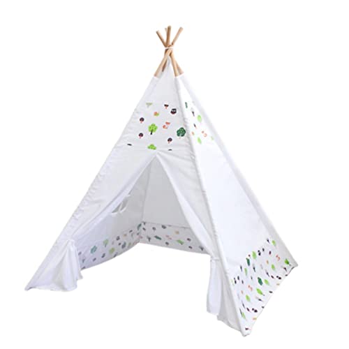 Benebomo Teepee Zelt für Kinder,Faltbares Kinderzelt,Spielzelt,Tipi Kinderzelt,Indien Wigwam Zelt Garten Indoor Outdoor,Geschenk Spielhaus für Kinder (Wald) von Benebomo