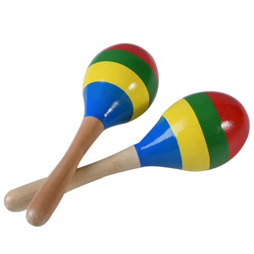 Benedik Maracas Handpercussion-Rasseln, Rumba-Shaker-Musikinstrument Aus für Kinder und Erwachsene, 2er-Set, Einfach zu Bedienen, 20 X 6 cm von Benedik