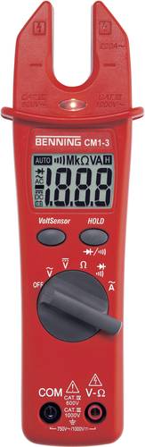 Benning CM 1-3 Stromzange, Hand-Multimeter digital CAT III 1000 V, CAT IV 600V Anzeige (Counts): 200 von Benning