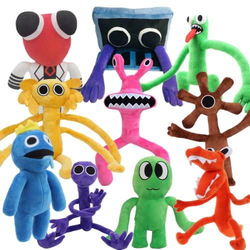 Benolls 10PCS Rainbow Friends Plüschtiere,Rainbow Friends Figuren,Horrorspiel Plüschpuppe,Kinder Party Favors Geschenke für Halloween Thanksgiving Weihnachten von Benolls