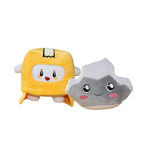 Benolls 2 Stück Boxy und Foxy Plüsch Kuscheltiere Anime Figur Puppe Spielzeug Weiche Cartoon Plüschtiere Abnehmbarer Hut Niedlich Plüsch Kissen (Boxy+Rocky Plüschtier) von Benolls