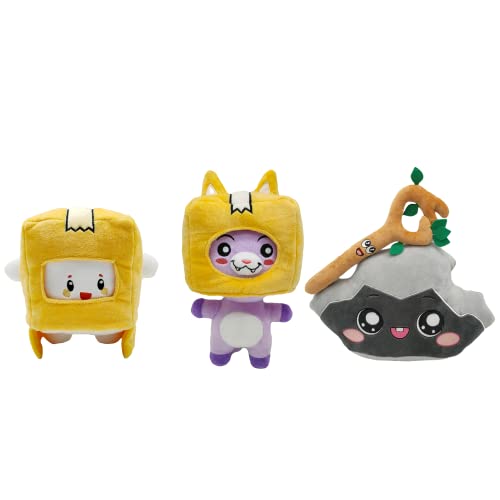 Benolls 3 Stück Boxy and Foxy and Rocky Plüschtier, Abnehmbare Figur Spielzeug Anime Weiche Stoffpuppe für Kinder und Fans (Boxy+Foxy+Rocky) von Benolls