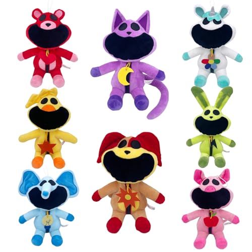 8PCS Smiling Critters Plüschtier,Cute CatNap Cartoon Plüsch Anime Smiling Critters Plüschtier für Kinder und Erwachsene, Geburtstag und Weihnachten von Benolls