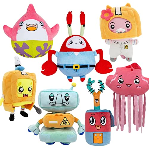 Lanky Box Plush,Lanky Box Boxy and Foxy Plush Toys,Cute Soft Cartoon Lanky Box Foxy Stuffed Plush Toy Dolls for Kids(7pcs) von Benolls