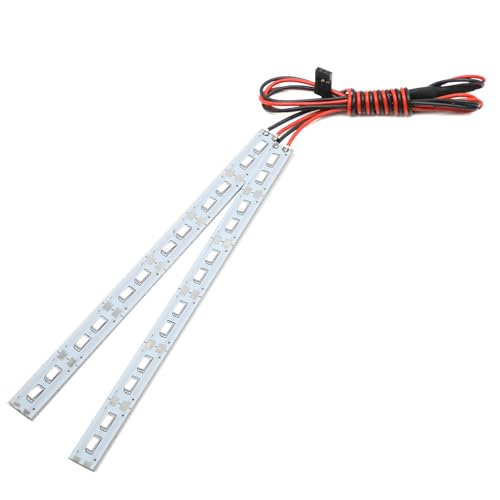 Benssey 24 LED-Chassis-Licht-Metall-LED-Streifen 6 V für 1/10 1/8 RC Car Crawler, Blaue Ersatzteile Zubehör 1 Stück von Benssey