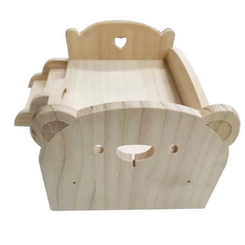 Benssey Spielbett Aus für Puppen Universelles Holzbett Holzpuppe DIY Mini-Spielbett für Puppen Kindertagsgeschenk () von Benssey