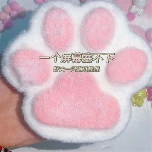 Fufu Squishy Pfote Groß Squishy Pfote Katzenpfoten Squishy Cat Paw Squeeze Toy Sitzender Quetschspielzeuge Mit (14 cm rosa und weiß) von Benyong