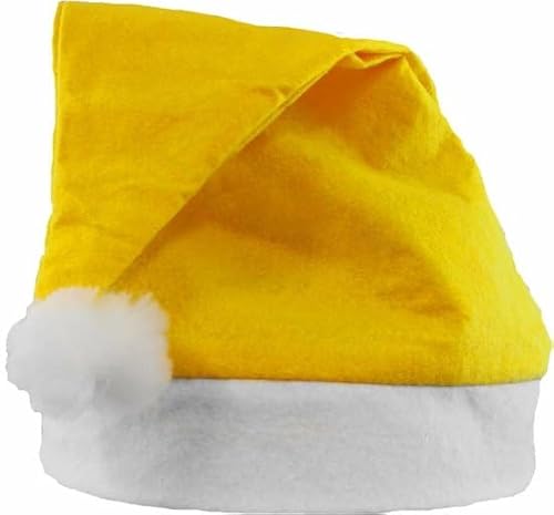 Weihnachtsmütze - Gelb - Filz - Einheitsgröße - 25 Stück, yellow (gelb), Einheitsgröße von Benza