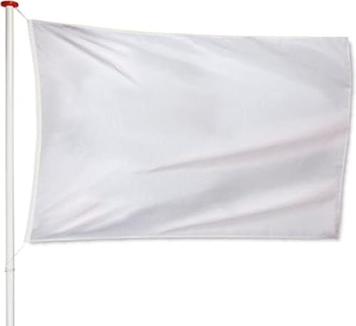 Weiße Flagge - zum Aufstellen oder Ausmalen von Text - 100 x 70 cm von Benza