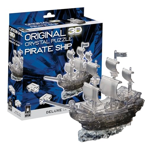 Bepuzzled Original 3D Crystal Puzzle - Deluxe Pirate Ship Black by von Bepuzzled