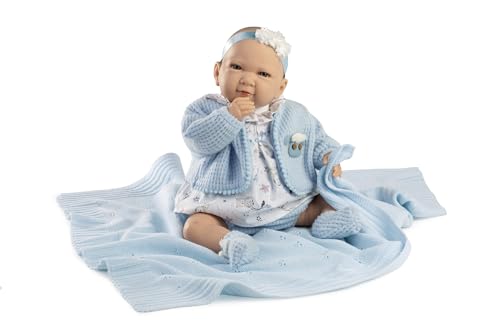 Berbesa My Little Reborn, Puppe mit blauem Schmusetuch von Berbesa