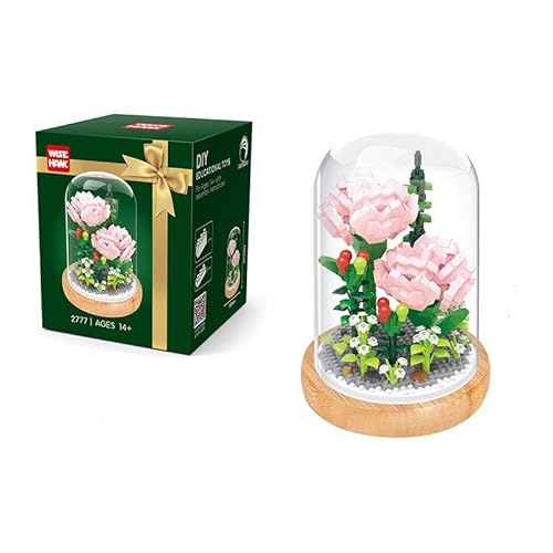 Berfaset Blumenstrauß Bauspielzeug Set Rosen Blumen Bausteine wildblumenstrauß Künstliche Heimdeko Botanical Spielzeug für Erwachsene, Kreative Geburtstag Geschenke für Frauen, Mädchen (2777) von Berfaset