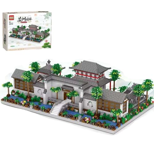 Berfaset Modular Haus Bausteine Modell - 3930 Teilen Klemmbausteine MOC Creative Chinesische Suzhou Garden Street View City Mini Blocks Architektur Bausatz Geschenke Spielzeug für Kinder (ZI9918) von Berfaset