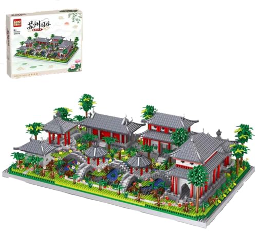 Berfaset Modular Haus Bausteine Modell - 3930 Teilen Klemmbausteine MOC Creative Chinesische Suzhou Garden Street View City Mini Blocks Architektur Bausatz Geschenke Spielzeug für Kinder (ZI9919) von Berfaset