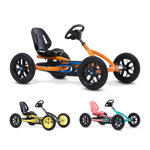 BERG Pedal Gokart Buddy B-Orange | Kinderfahrzeug, Tretauto mit Optimale Sicherheid, Luftreifen und Freilauf, Kinderspielzeug geeignet für Kinder im Alter von 3-8 Jahren von Berg