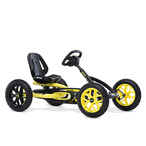 BERG Buddy Cross Pedal GoKart | Kinderfahrzeug, Tretfahrzeug mit hohem Sicherheitstandard, Luftreifen und Freilauf, Kinderspielzeug geeignet für Kinder im Alter von 3-8 Jahren (Mit Soundbox) von Berg