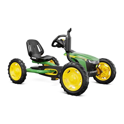 BERG Pedal Gokart Buddy John Deere | Kettcar ab 3 Jahre, Kinderfahrzeug, Tretauto mit Optimale Sicherheid, Luftreifen und Freilauf, Kinderspielzeug geeignet für Kinder von Berg