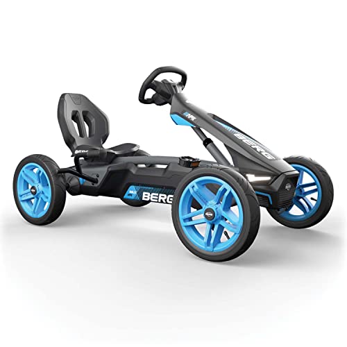 BERG Rally Gokart | Tretfahrzeug Kinderspielzeug geeignet für Kinder im Alter von 4-12 Jahren (Blue + Lights) von Berg